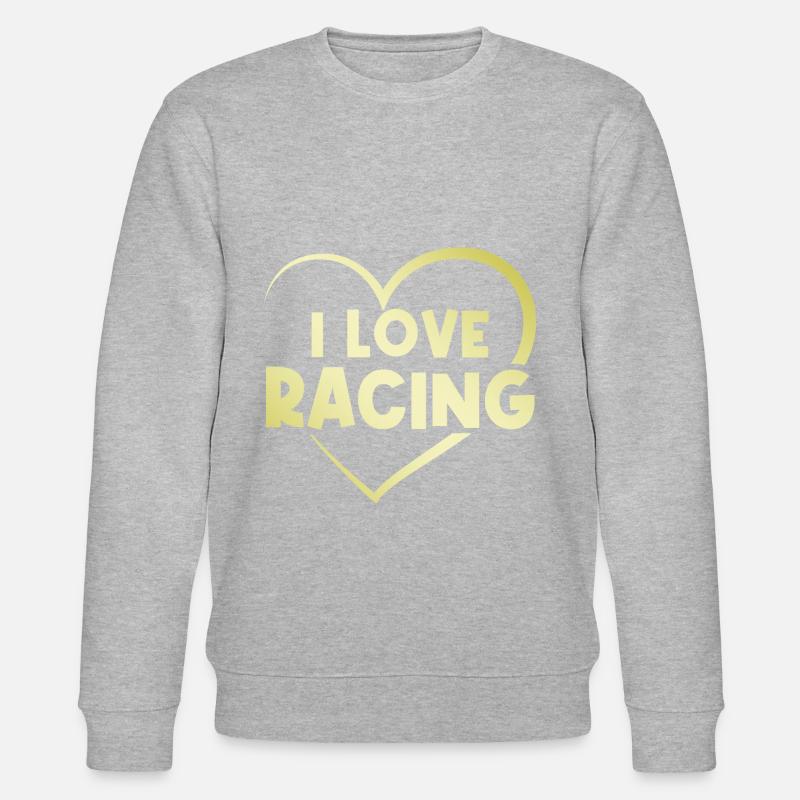 Ich liebe Rennen - Stanley/Stella Unisex Bio-Sweatshirt CHANGER  - Grau meliert