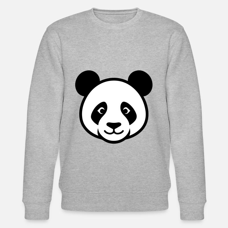 Panda Kopf - Stanley/Stella Unisex Bio-Sweatshirt CHANGER  - Grau meliert