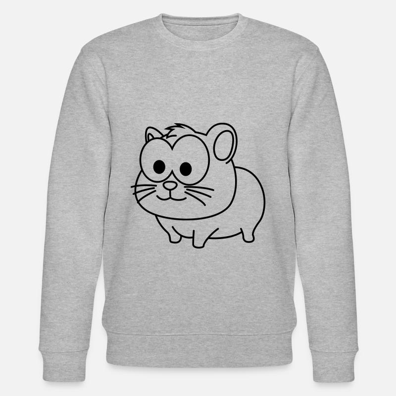 Hamster Comic Tier - Stanley/Stella Unisex Bio-Sweatshirt CHANGER  - Grau meliert