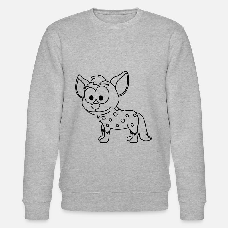 Hyäne Comic Tier - Stanley/Stella Unisex Bio-Sweatshirt CHANGER  - Grau meliert