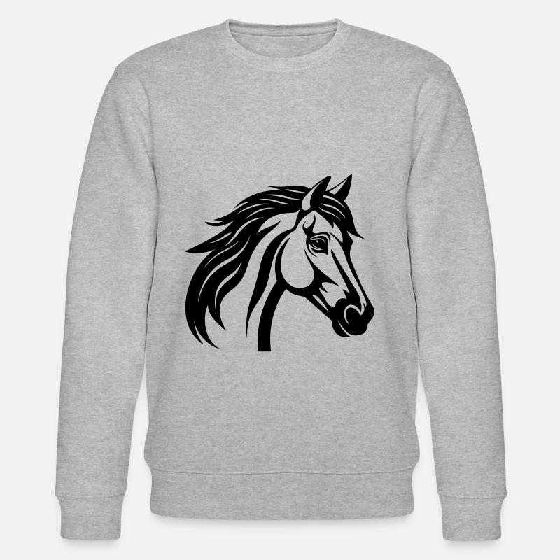 Pferd Kopf - Stanley/Stella Unisex Bio-Sweatshirt CHANGER  - Grau meliert