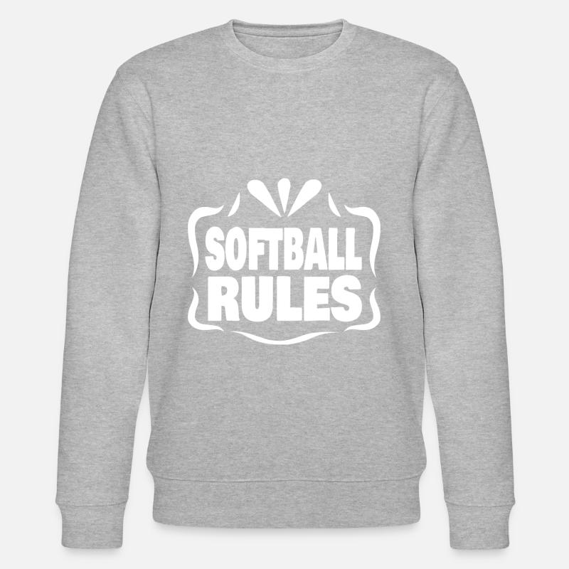 Perfect because Softball Rules - Stanley/Stella Unisex Bio-Sweatshirt CHANGER - Grau meliert