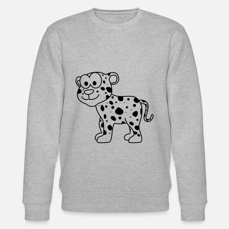 Léopard Comic Animal - Sweat bio CHANGER Stanley/Stella Unisexe - gris chiné