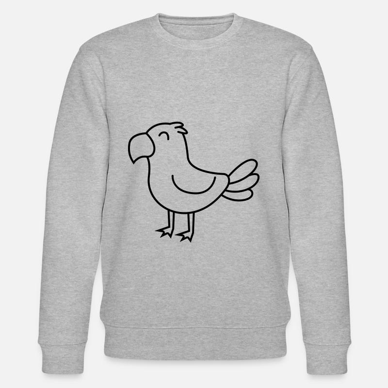 Papagei Comic Tier - Stanley/Stella Unisex Bio-Sweatshirt CHANGER  - Grau meliert