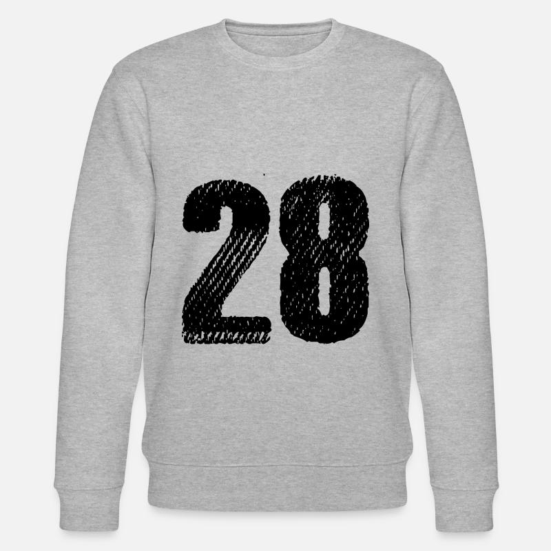 Maillot numéro 28 - Sweat bio CHANGER Stanley/Stella Unisexe - gris chiné