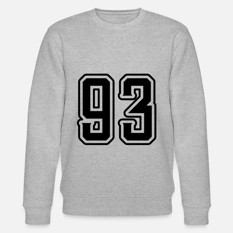 93 Zahl Symbol - Stanley/Stella Unisex Bio-Sweatshirt CHANGER  - Grau meliert