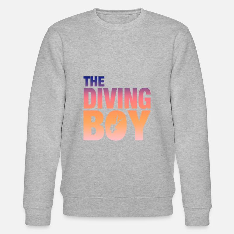 The Diving Boy - Stanley/Stella Unisex Bio-Sweatshirt CHANGER  - Grau meliert