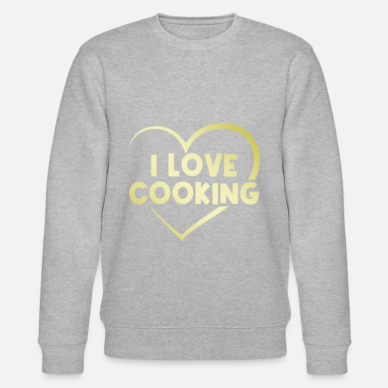 Ich liebe Kochen - Stanley/Stella Unisex Bio-Sweatshirt CHANGER  - Grau meliert