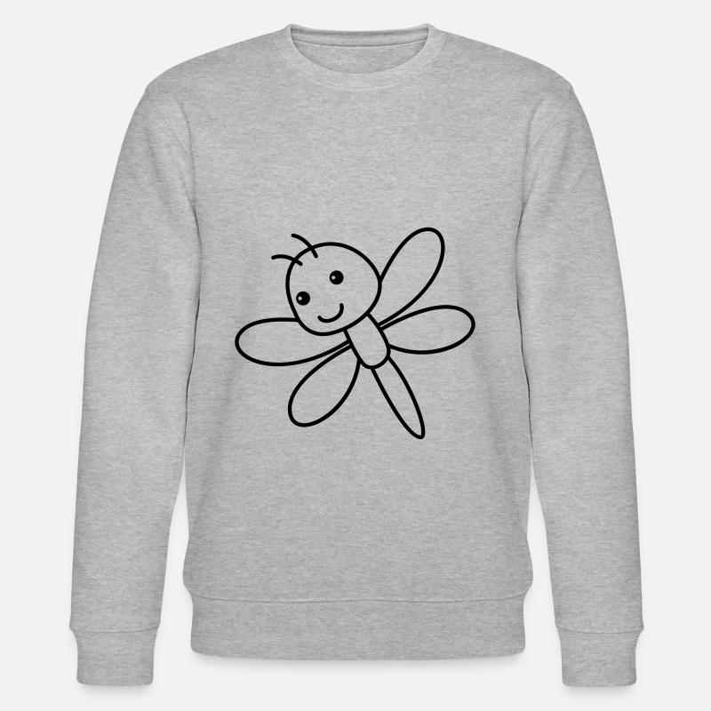 Drachenfliege libelle - Stanley/Stella Unisex Bio-Sweatshirt CHANGER  - Grau meliert