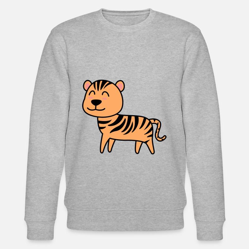 Tigre Comic Animal - Sweat bio CHANGER Stanley/Stella Unisexe - gris chiné