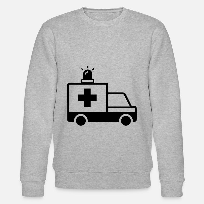 Krankenwagen Ambulance - Stanley/Stella Unisex Bio-Sweatshirt CHANGER  - Grau meliert