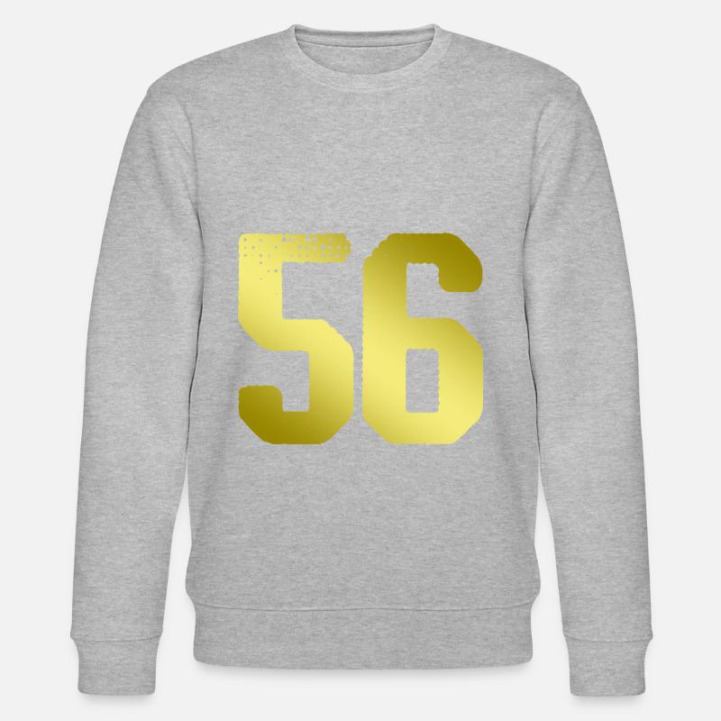 56 Zahl Trikot - Stanley/Stella Unisex Bio-Sweatshirt CHANGER - Grau meliert