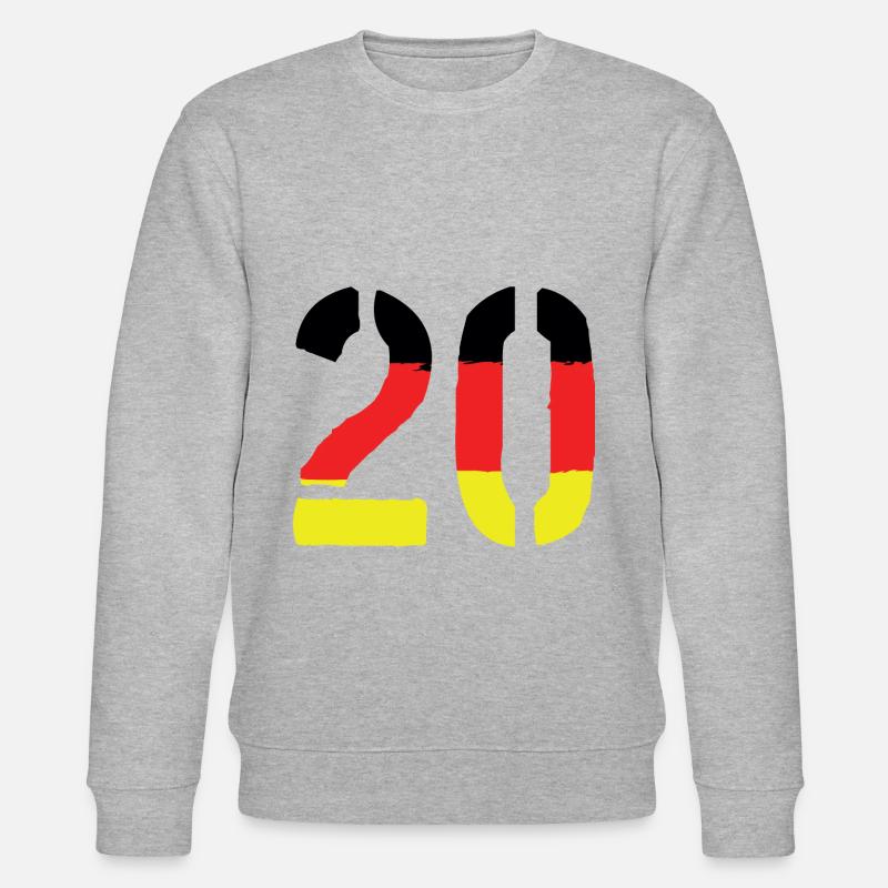 20 Zahl symbol Germany - Stanley/Stella Unisex Bio-Sweatshirt CHANGER  - Grau meliert