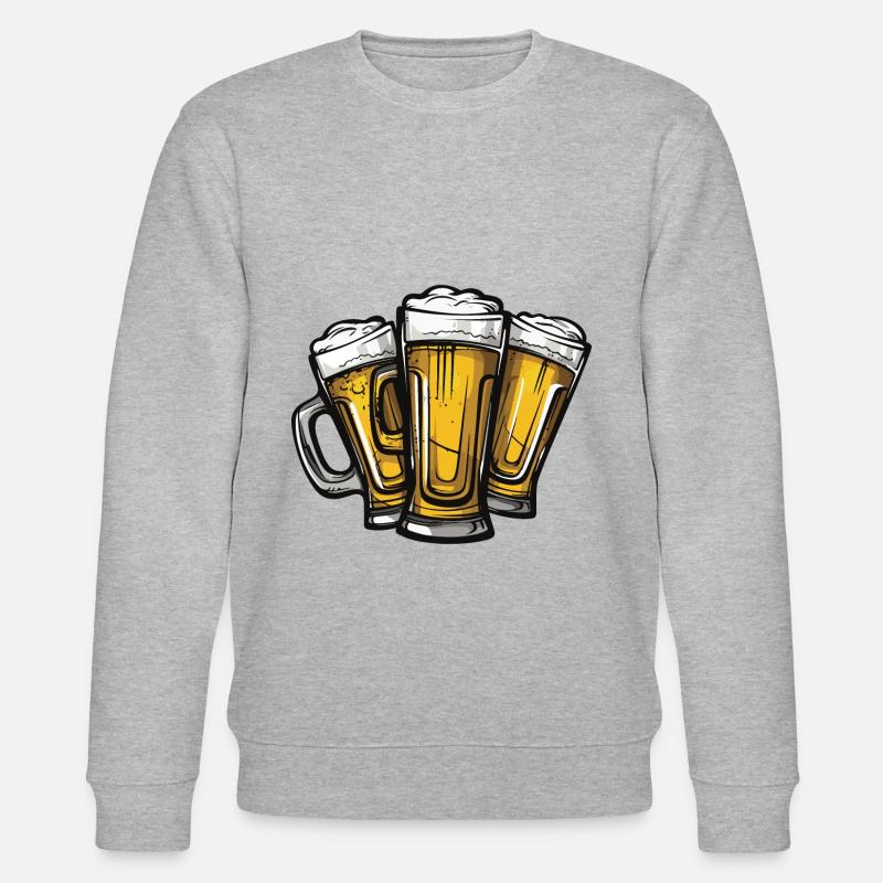 Bier Anstoßen Party - Stanley/Stella Unisex Bio-Sweatshirt CHANGER  - Grau meliert