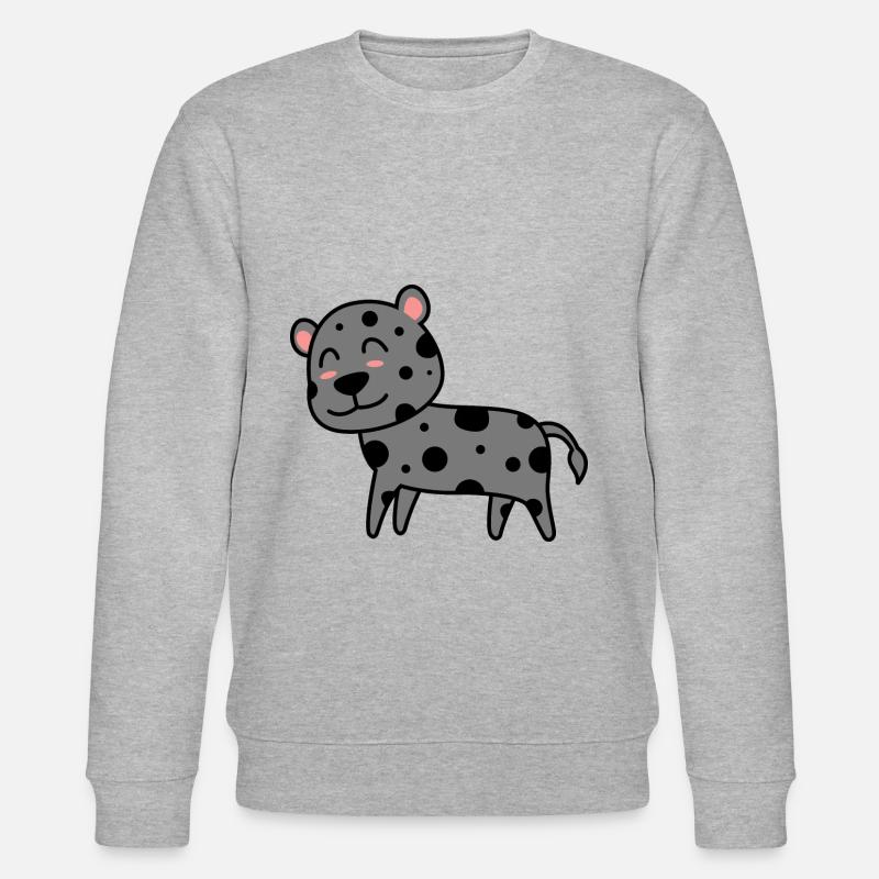 Leopard Comic Tier - Stanley/Stella Unisex Bio-Sweatshirt CHANGER  - Grau meliert