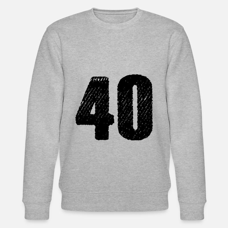 40 Zahl Trikot - Stanley/Stella Unisex Bio-Sweatshirt CHANGER - Grau meliert