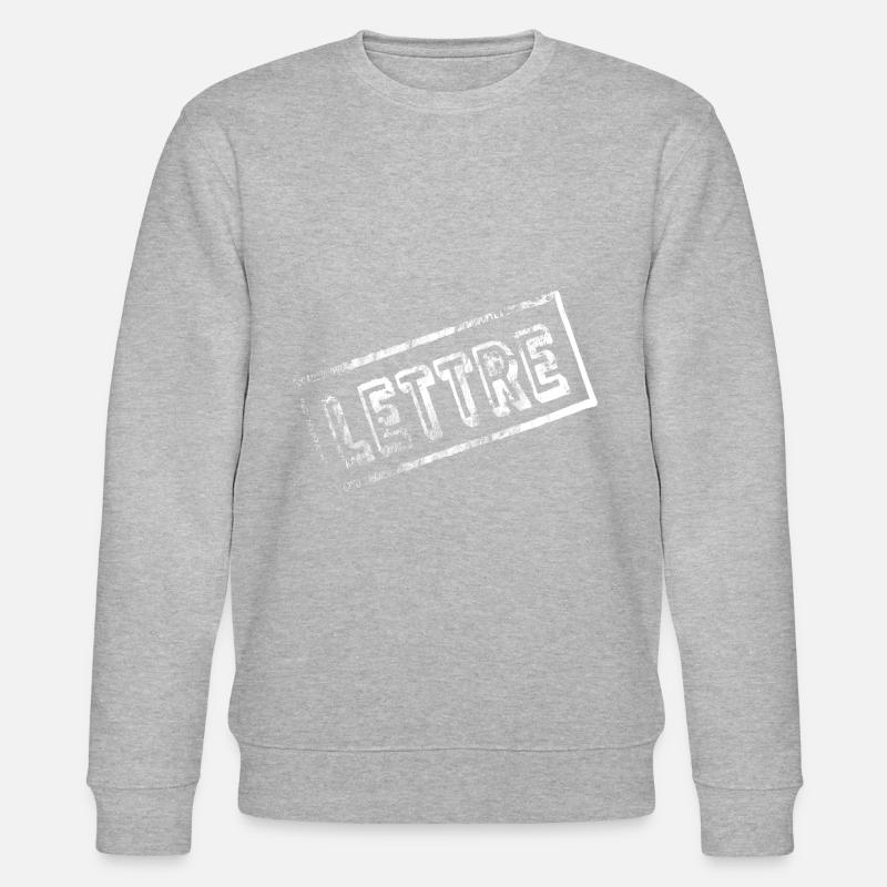 lettre v1 white - Stanley/Stella Unisex Bio-Sweatshirt CHANGER  - Grau meliert