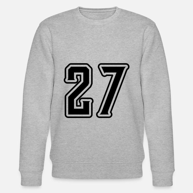 27 Zahl symbol - Stanley/Stella Unisex Bio-Sweatshirt CHANGER  - Grau meliert