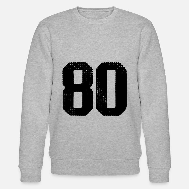 80 number jersey - Stanley/Stella CHANGER Unisex Organic Sweatshirt - heather grey