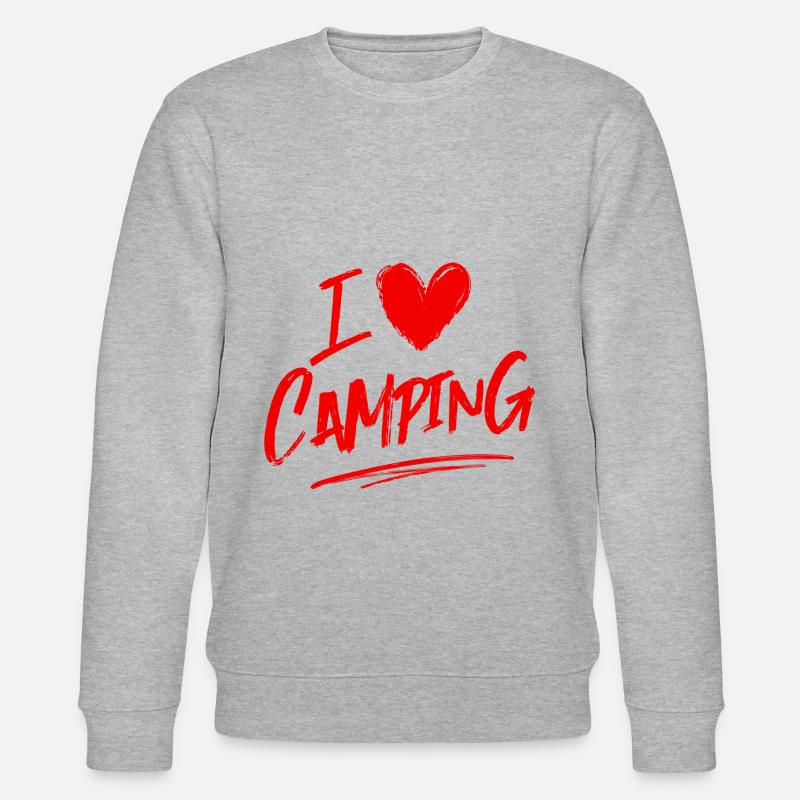 Ich liebe Camping - Stanley/Stella Unisex Bio-Sweatshirt CHANGER  - Grau meliert