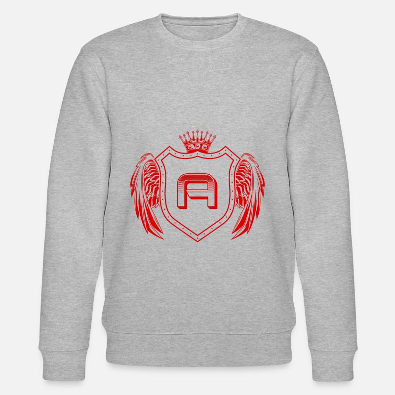 A Buchstabe Wappen - Stanley/Stella Unisex Bio-Sweatshirt CHANGER  - Grau meliert
