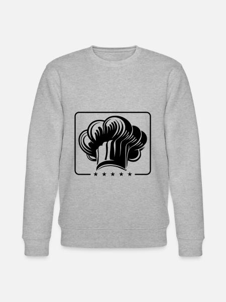 Chef's Hat Chef Symbol - Stanley/Stella CHANGER Unisex Organic Sweatshirt - heather grey