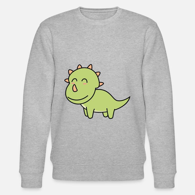 Dinosaurier triceratops Comic - Stanley/Stella Unisex Bio-Sweatshirt CHANGER  - Grau meliert