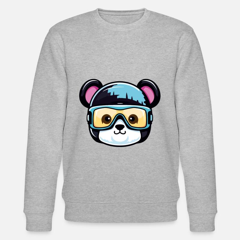 Bear Ski Goggles Comic - Sweat bio CHANGER Stanley/Stella Unisexe - gris chiné