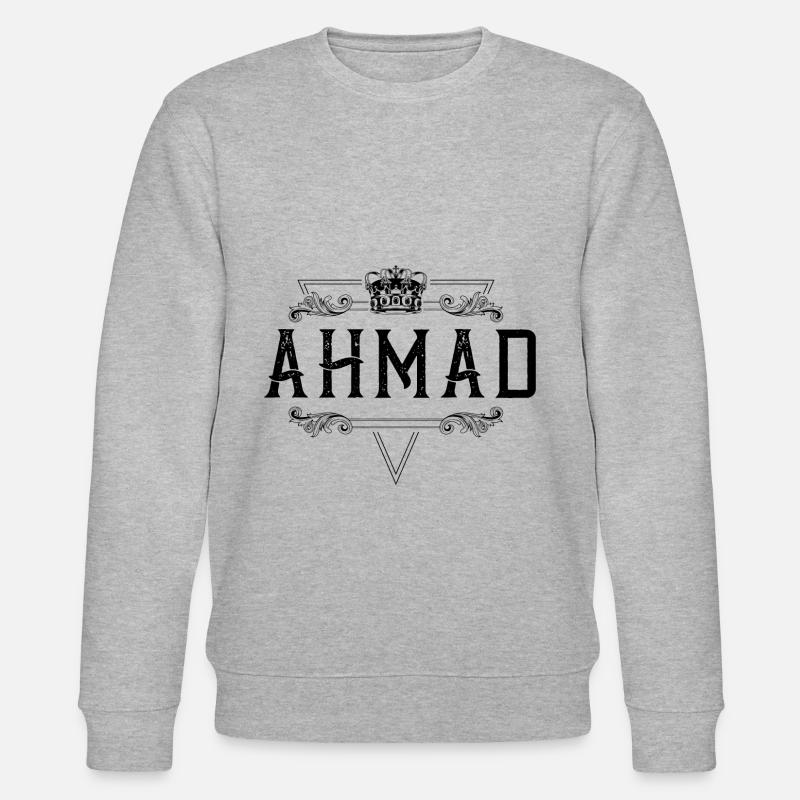 Ahmad Name - Stanley/Stella Unisex Bio-Sweatshirt CHANGER  - Grau meliert
