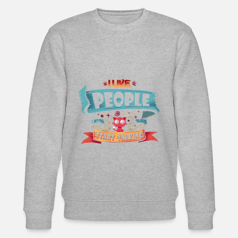 23F 0147 bk - Stanley/Stella Unisex Bio-Sweatshirt CHANGER  - Grau meliert