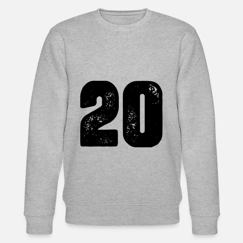 20 number jersey - Stanley/Stella CHANGER Unisex Organic Sweatshirt - heather grey