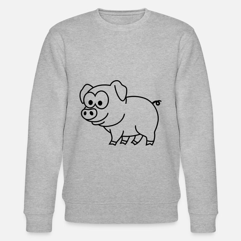 Cochon Comic Animal - Sweat bio CHANGER Stanley/Stella Unisexe - gris chiné