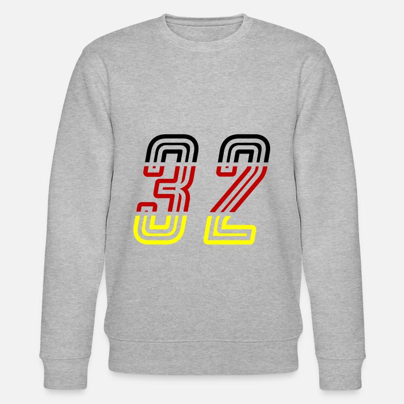 32 Symbole numérique Allemagne - Sweat bio CHANGER Stanley/Stella Unisexe - gris chiné