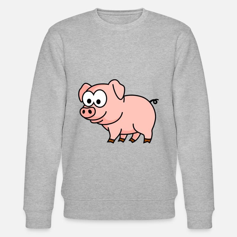 Cochon Comic Animal - Sweat bio CHANGER Stanley/Stella Unisexe - gris chiné