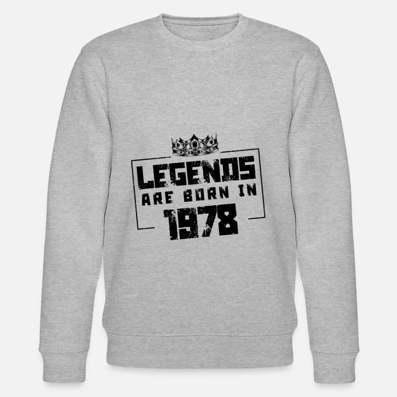 1978 Légendes nées en - Sweat bio CHANGER Stanley/Stella Unisexe - gris chiné