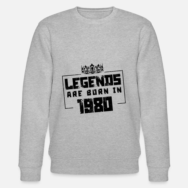 1980 Légendes nées en - Sweat bio CHANGER Stanley/Stella Unisexe - gris chiné