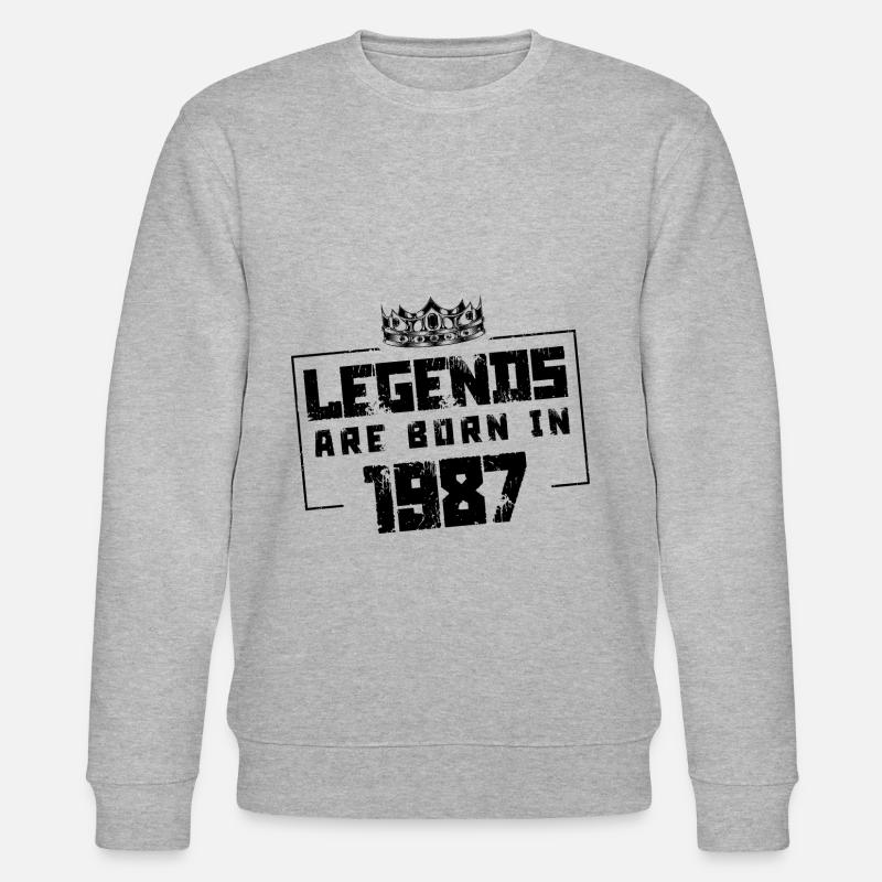 1987 Légendes nées à - Sweat bio CHANGER Stanley/Stella Unisexe - gris chiné