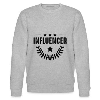 Influencer profession - Stanley/Stella CHANGER Unisex Organic Sweatshirt - heather grey - Front - Nik (191cm) & Marisol (170cm)