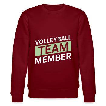 Volleyball Team - Stanley/Stella Unisex Bio-Sweatshirt CHANGER  - Burgunderrot - Vorne - Nik (191cm) & Marisol (170cm)