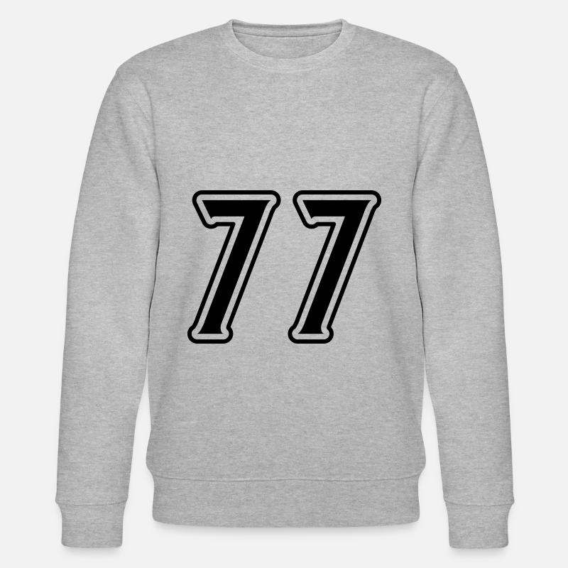77 Zahl Symbol - Stanley/Stella Unisex Bio-Sweatshirt CHANGER  - Grau meliert