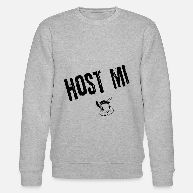HostMi_Aufgeschlossen | Redewendung - Stanley/Stella Unisex Bio-Sweatshirt CHANGER  - Grau meliert
