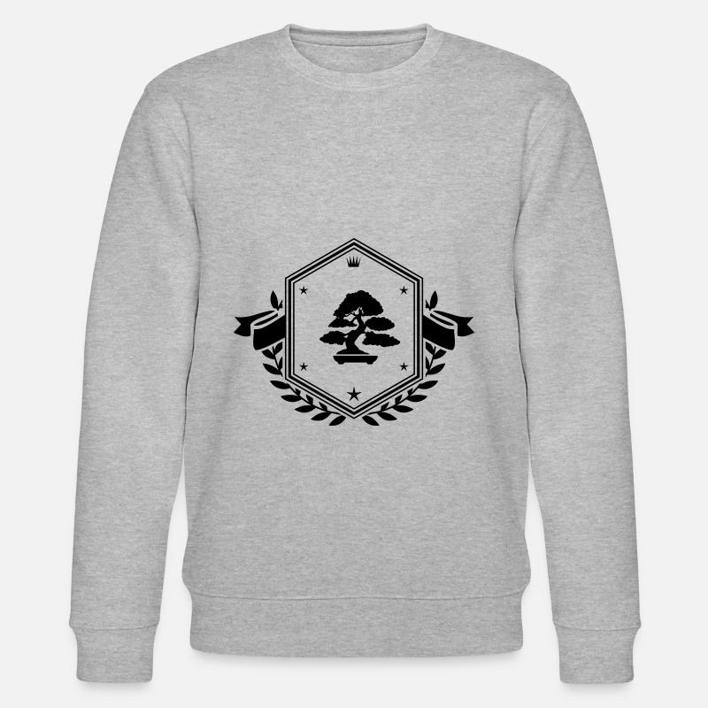 Bonsai wappen - Stanley/Stella Unisex Bio-Sweatshirt CHANGER - Grau meliert