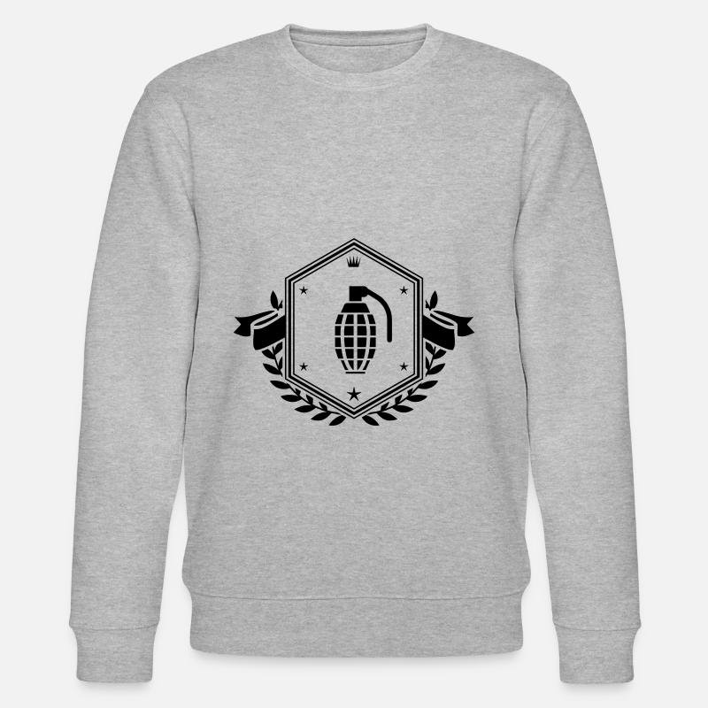 Granate wappen - Stanley/Stella Unisex Bio-Sweatshirt CHANGER  - Grau meliert