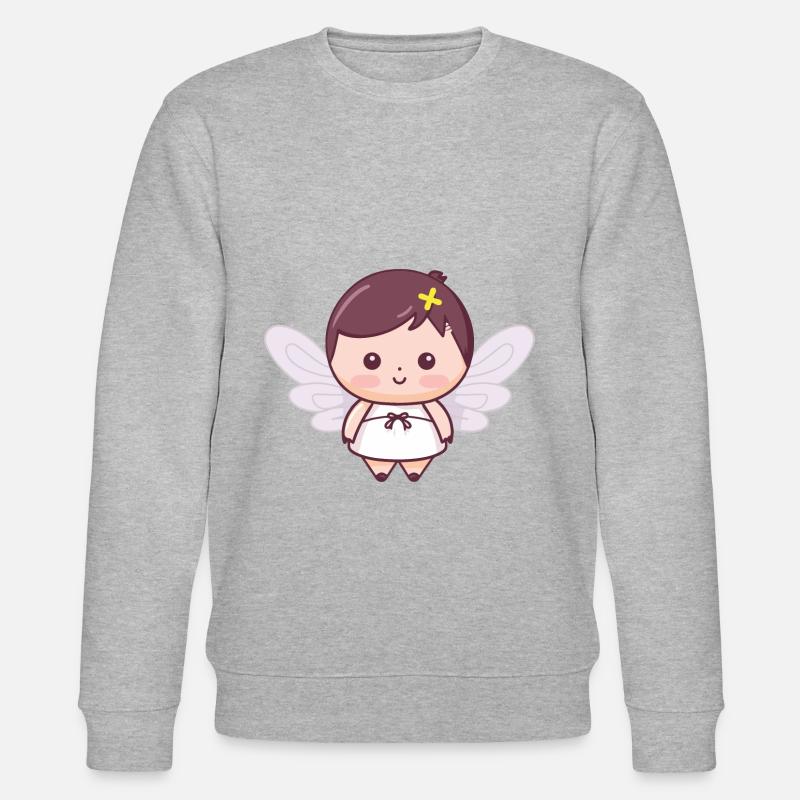 Fairy Cute Comic - Stanley/Stella CHANGER Unisex Organic Sweatshirt - heather grey