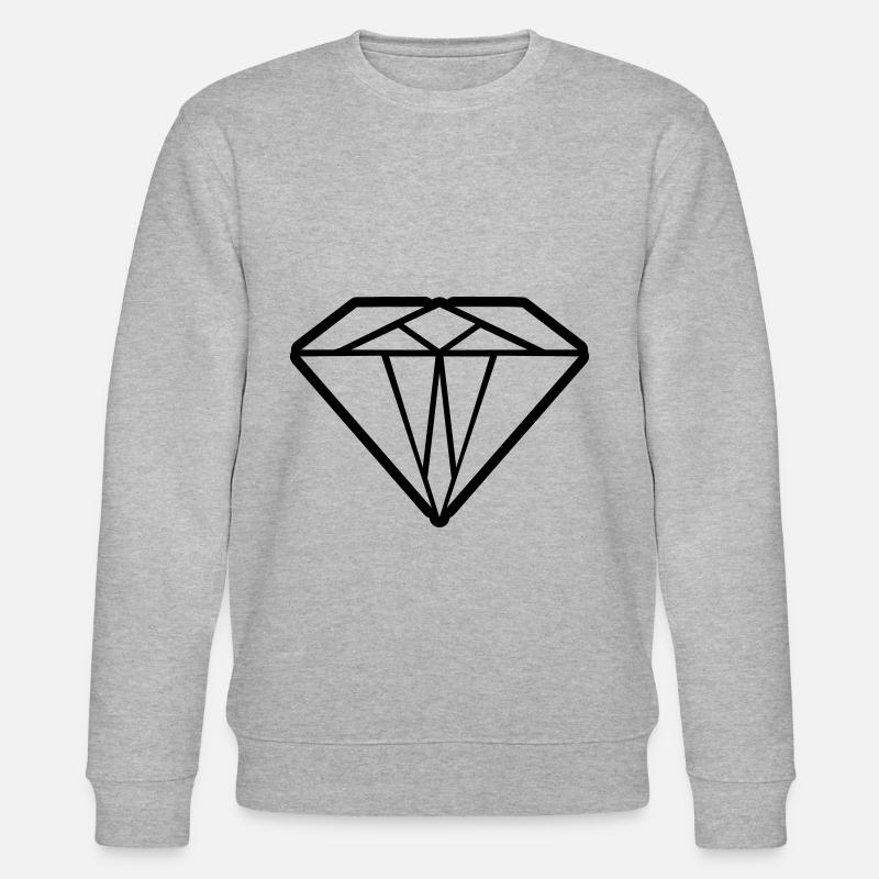 Diamant Symbol - Stanley/Stella Unisex Bio-Sweatshirt CHANGER  - Grau meliert