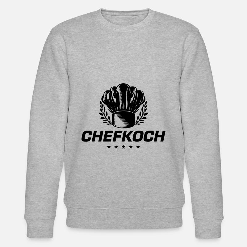 Kochmütze Chefkoch - Stanley/Stella Unisex Bio-Sweatshirt CHANGER  - Grau meliert