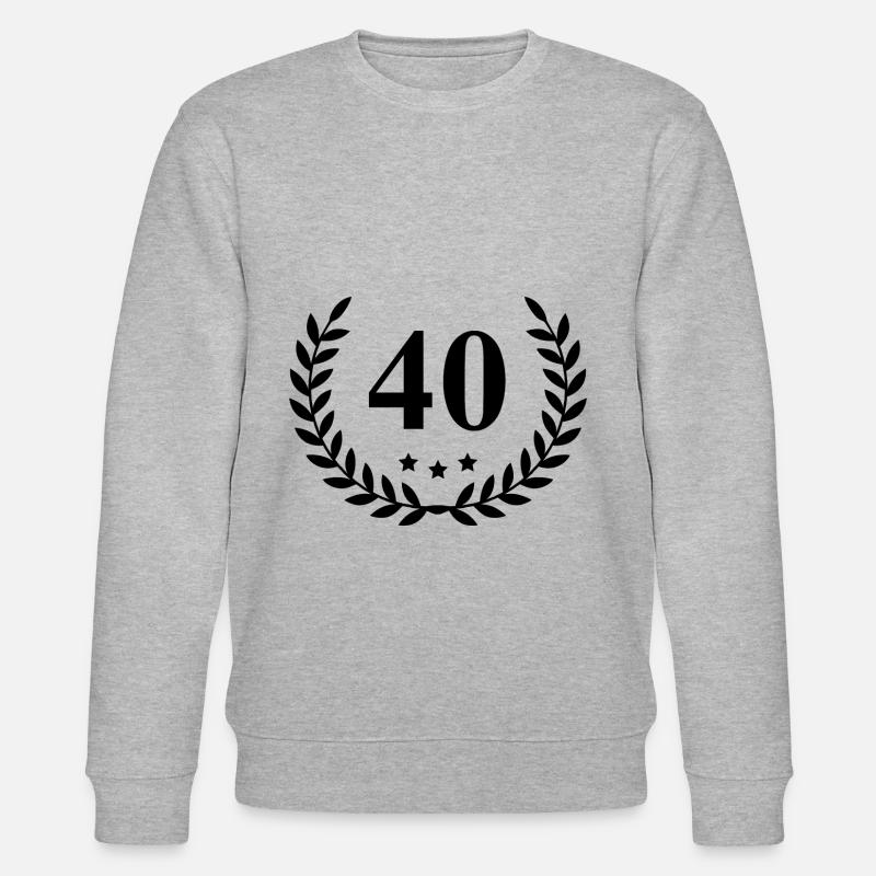 40 Couronne numéro - Sweat bio CHANGER Stanley/Stella Unisexe - gris chiné