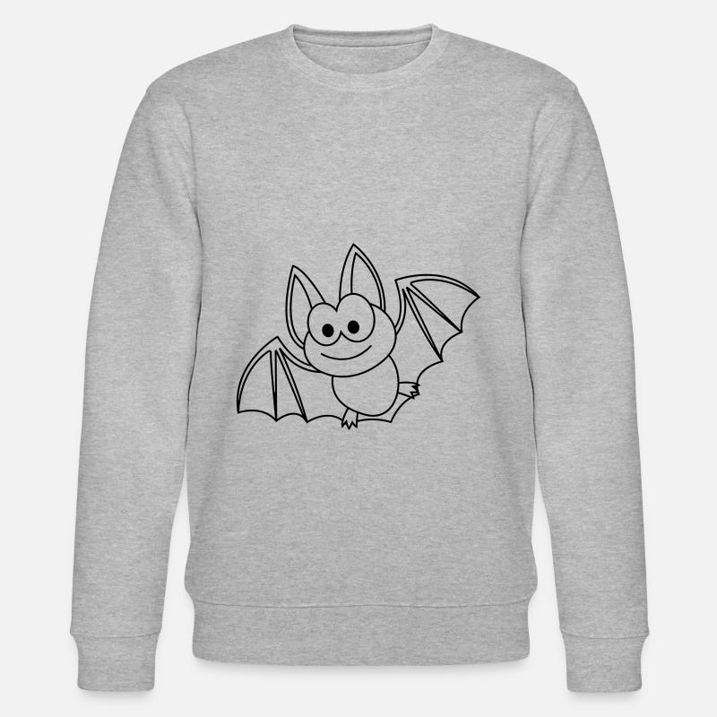 Fledermaus Comic Tier - Stanley/Stella Unisex Bio-Sweatshirt CHANGER  - Grau meliert