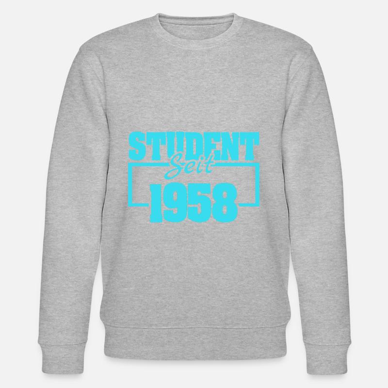 Student seit 1958 - Stanley/Stella Unisex Bio-Sweatshirt CHANGER  - Grau meliert