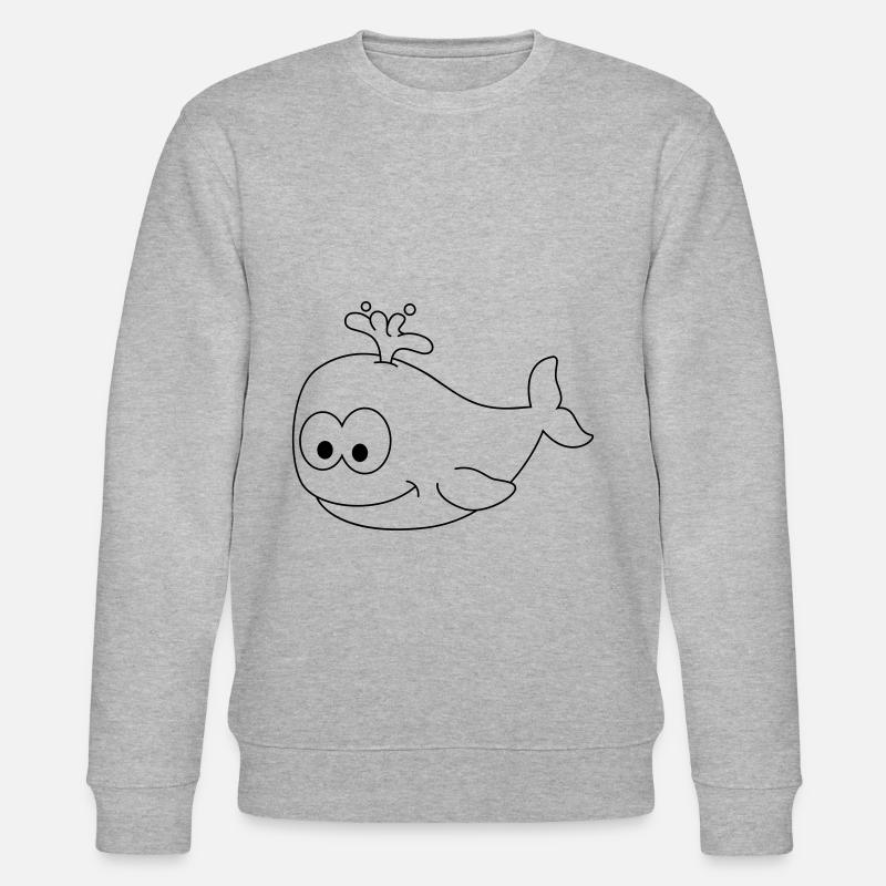Baleines Comic Animal - Sweat bio CHANGER Stanley/Stella Unisexe - gris chiné